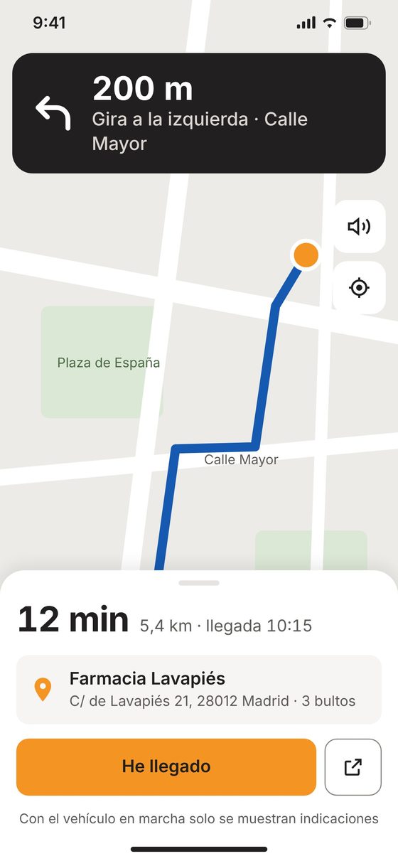 Navigation to the next stop